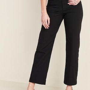 Wide Leg Extra High Waist Crop Pant - Black